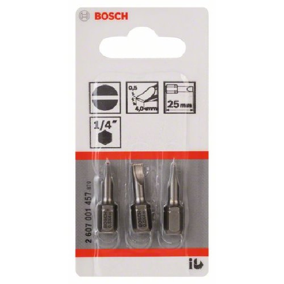 Schrauberbit Extra-Hart, S 0,5 x 4,0, 25 mm, 3er-Pack-Beschreibung lesen