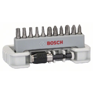 Schrauberbit-Set Extra-Hart, 11-teilig, PH, PZ, T, 25 mm, Bithalter-Beschreibung lesen