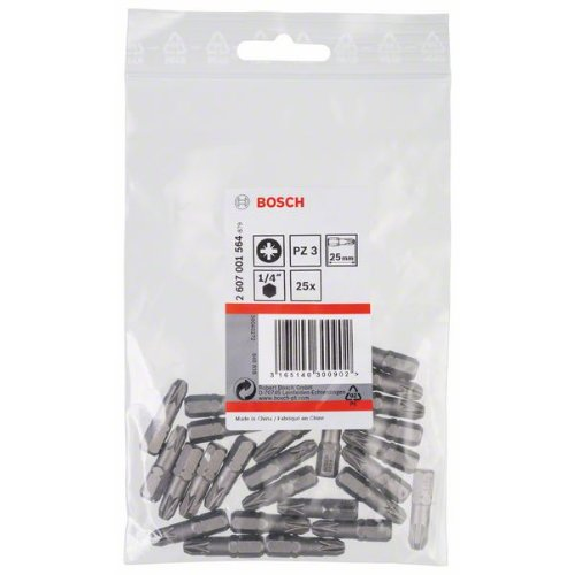 Schrauberbit Extra-Hart, PZ 3, 25 mm, 25er-Pack-Beschreibung lesen