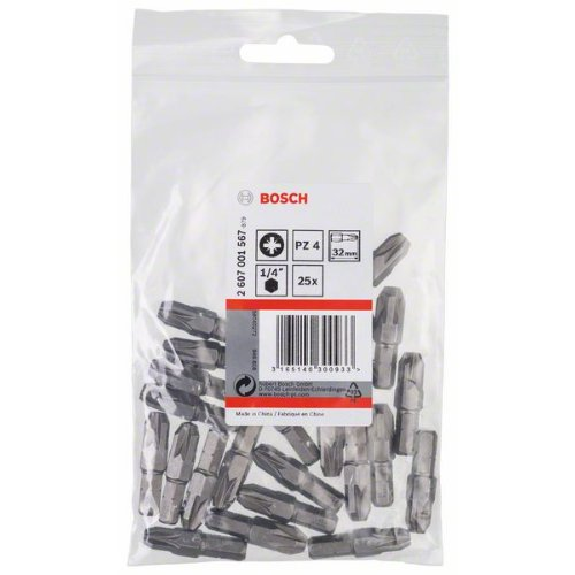 Schrauberbit Extra-Hart, PZ 4, 32 mm, 25er-Pack Schrauberbit Extra-Hart, PZ 4, 32 mm, 25er-Pack-Beschreibung lesen