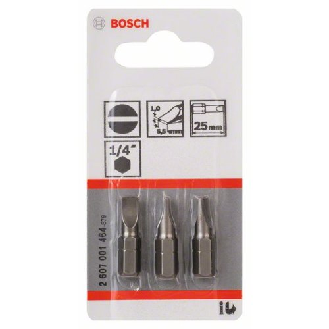 Schrauberbit Extra-Hart, S 1,0 x 5,5, 25 mm, 3er-Pack-Beschreibung lesen
