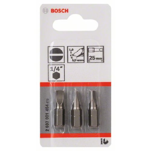 Schrauberbit Extra-Hart, S 1,0 x 5,5, 25 mm, 3er-Pack Schrauberbit Extra-Hart, S 1,0 x 5,5, 25 mm, 3er-Pack-Beschreibung lesen
