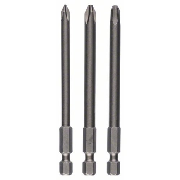 Schrauberbit-Set Extra-Hart, 3-teilig, PH1, PH2, PH3, 152 mm-Beschreibung lesen
