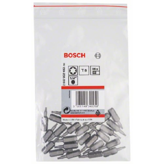Schrauberbit Extra-Hart, T8, 25 mm, 25er-Pack-Beschreibung lesen