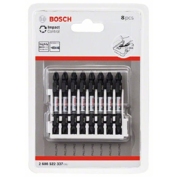 Doppelklingen Schrauberbit-Set Impact Control, 8-teilig, PH2-PH2, 65 mm-Beschreibung lesen