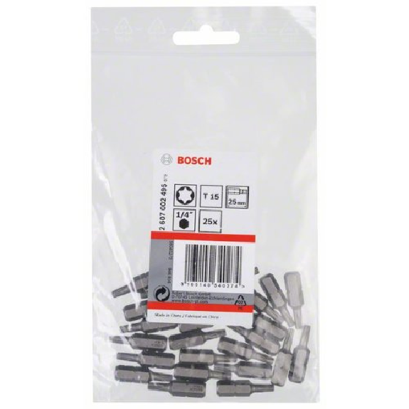 Schrauberbit Extra-Hart, T15, 25 mm, 25er-Pack-Beschreibung lesen