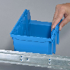 Sichtboxen-Set blau 600x240x125 mm