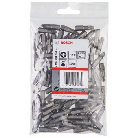 Schrauberbit Extra-Hart, PZ 2, 25 mm, 100er-Pack Schrauberbit Extra-Hart, PZ 2, 25 mm, 100er-Pack-Beschreibung lesen