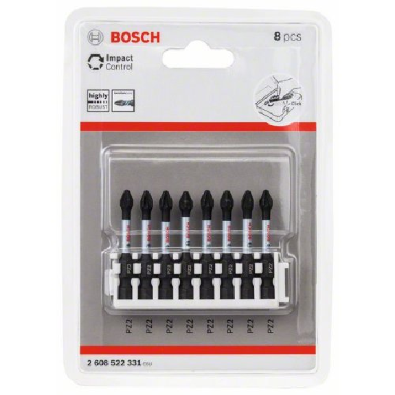 Schrauberbit-Set Impact Control, 8-teilig, PZ2, 50 mm Schrauberbit-Set Impact Control, 8-teilig, PZ2, 50 mm-Beschreibung lesen