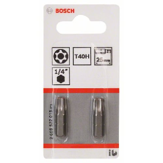 Security-Torx-Schrauberbit Extra-Hart, T40H, 25 mm, 2er-Pack-Beschreibung lesen