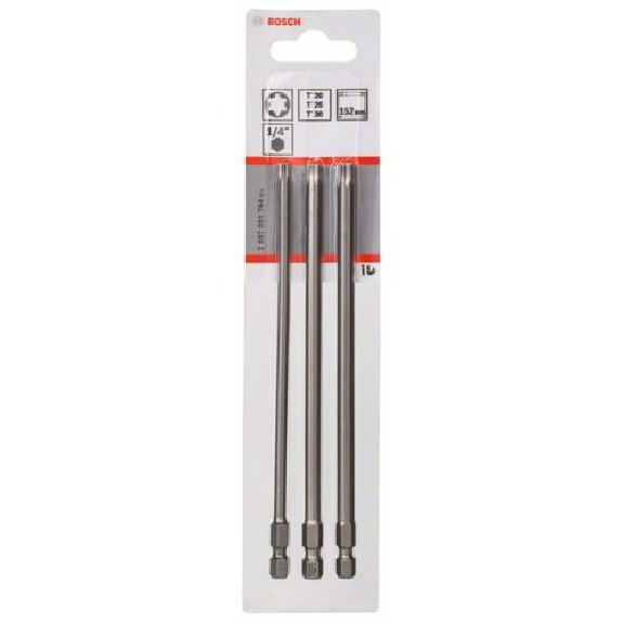 Schrauberbit-Set Extra-Hart, 3-teilig, T20, T25, T30, 152 mm Schrauberbit-Set Extra-Hart, 3-teilig, T20, T25, T30, 152 mm-Beschreibung lesen
