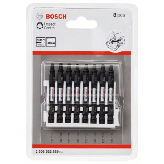 Doppelklingen Schrauberbit-Set Impact Control, 8-teilig, T20-T20, 65 mm-Beschreibung lesen