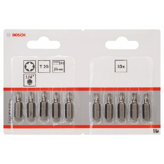 Schrauberbit Extra-Hart, T20, 25 mm, 10er-Pack-Beschreibung lesen
