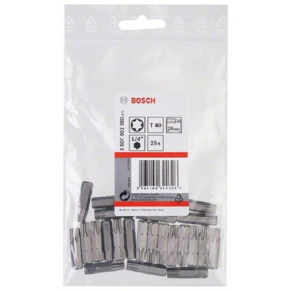 Schrauberbit Extra-Hart, T40, 25 mm, 25er-Pack-Beschreibung lesen