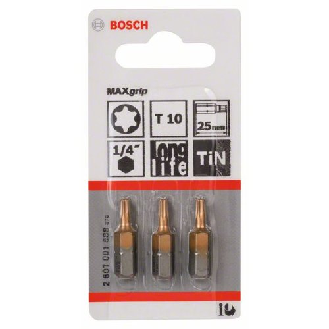 Schrauberbit Max Grip, T10, 25 mm, 3er-Pack-Beschreibung lesen