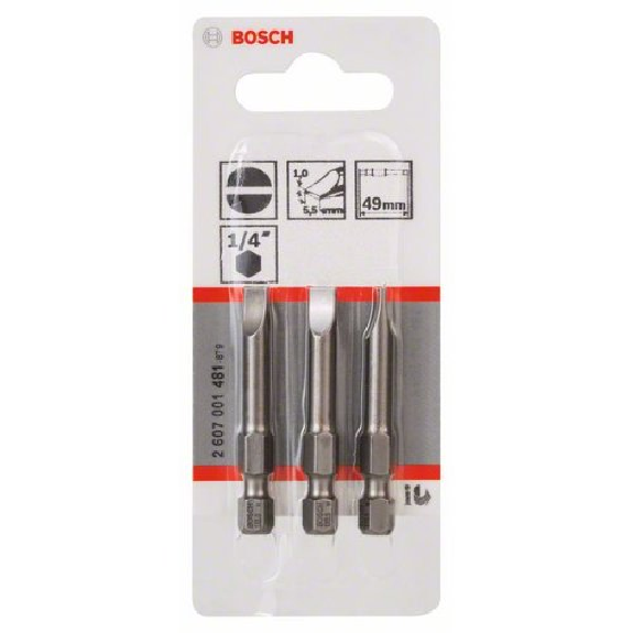 Schrauberbit Extra-Hart, S 1,0 x 5,5, 49 mm, 3er-Pack Schrauberbit Extra-Hart, S 1,0 x 5,5, 49 mm, 3er-Pack-Beschreibung lesen