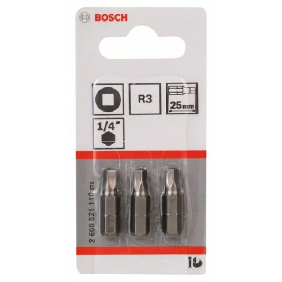 Schrauberbit Extra-Hart, R3, 25 mm, 3er-Pack-Beschreibung lesen