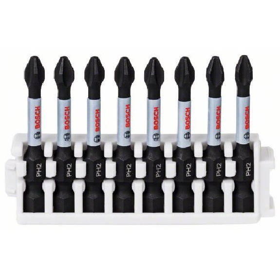 Punta de atornillar IMPACT CONTROL para atornilladores PH2, 50 mm - BOSCH 2608522330 (8 unidades)-Leer más