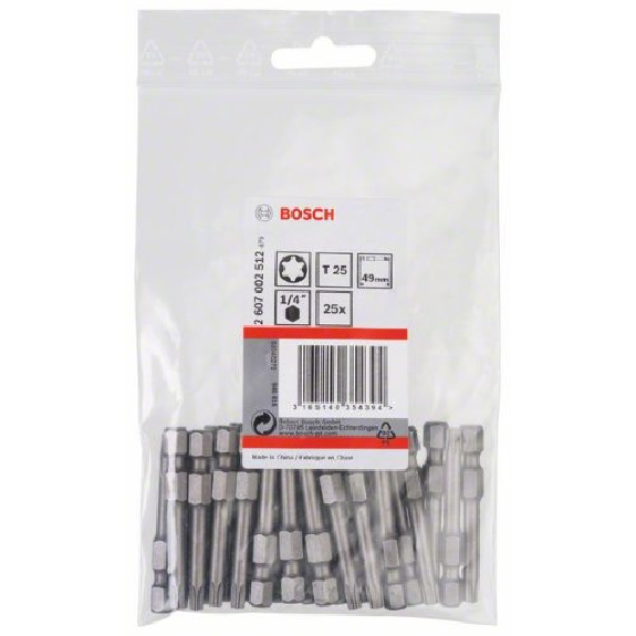 Schrauberbit Extra-Hart, T25, 49 mm, 25er-Pack-Beschreibung lesen