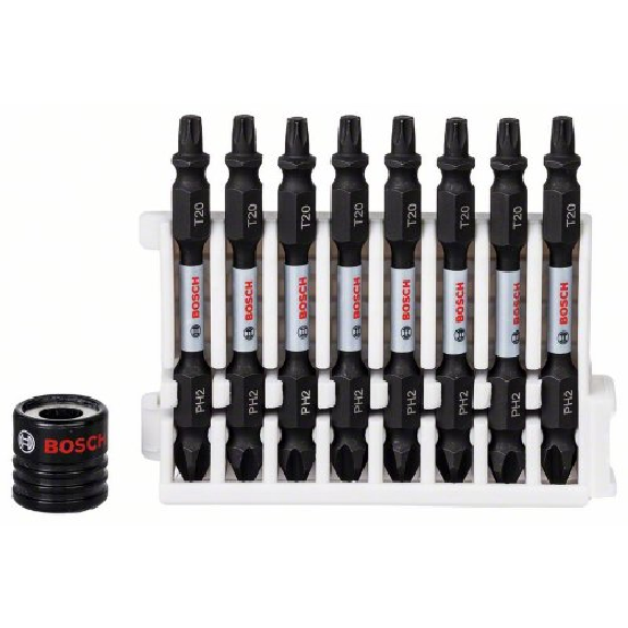 Doppelklingenbit-Set Impact Control, 9-teilig, PH2-T20, 65 mm, Magnethülse-Beschreibung lesen