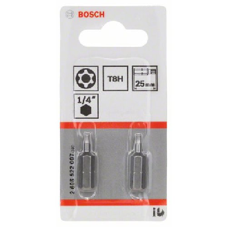 Security-Torx-Schrauberbit Extra-Hart, T8H, 25 mm, 2er-Pack-Beschreibung lesen