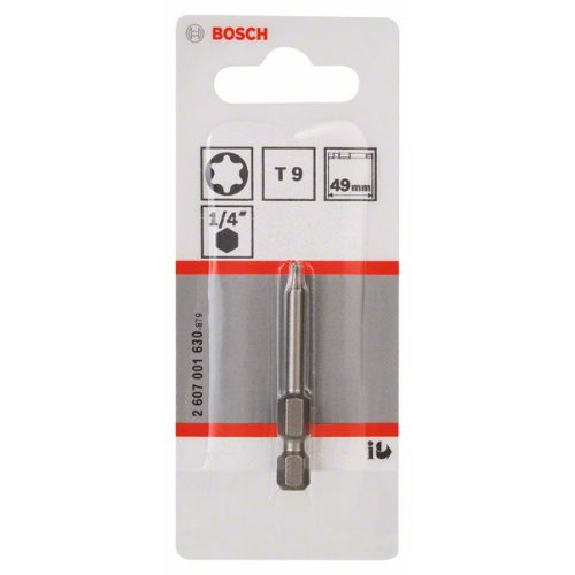Schrauberbit Extra-Hart, T9, 49 mm, 1er-Pack Schrauberbit Extra-Hart, T9, 49 mm, 1er-Pack-Beschreibung lesen