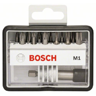 Schrauberbit-Set Robust Line M Extra-Hart, 12 + 1-teilig, 25 mm, PH, PZ, Torx-Beschreibung lesen