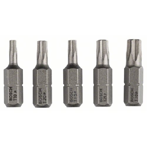 Schrauberbit-Set Extra-Hart (Torx), 5-teilig, T10, T15, T20, T25, T30, 25 mm-Beschreibung lesen