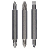 Doppelklingenbit-Set, 3-teilig, PH1, PZ1, S 0,6x4,5, PH2, PZ2, S1,0x5,5, 60 mm Doppelklingenbit-Set, 3-teilig, PH1, PZ1, S 0,6x4,5, PH2, PZ2, S1,0x5,5, 60 mm