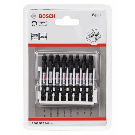 Doppelklingen Schrauberbit-Set Impact Control, 8-teilig, diverse, 65 mm-Beschreibung lesen
