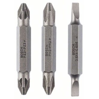 Doppelklingenbit-Set, 3-teilig, S0,6x4,0, S0,6x4,0, PH2, PH2, PZ2, PZ2, 45 mm-Beschreibung lesen