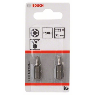 Security-Torx-Schrauberbit Extra-Hart, T10H, 25 mm, 2er-Pack-Beschreibung lesen