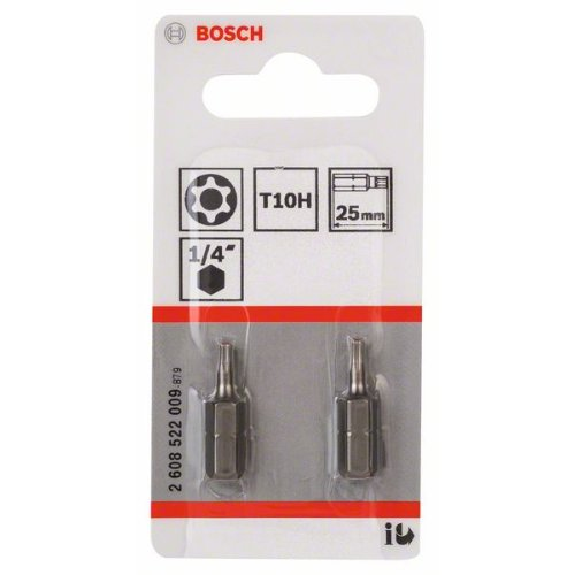 Security-Torx-Schrauberbit Extra-Hart, T10H, 25 mm, 2er-Pack Security-Torx-Schrauberbit Extra-Hart, T10H, 25 mm, 2er-Pack-Beschreibung lesen