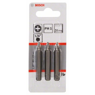 Schrauberbit Extra-Hart, PH 1, 51 mm, 3er-Pack-Beschreibung lesen