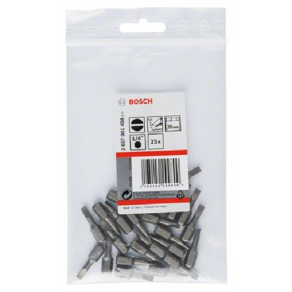 Schrauberbit Extra-Hart, S 0,5 x 4,0, 25 mm, 25er-Pack Schrauberbit Extra-Hart, S 0,5 x 4,0, 25 mm, 25er-Pack-Beschreibung lesen
