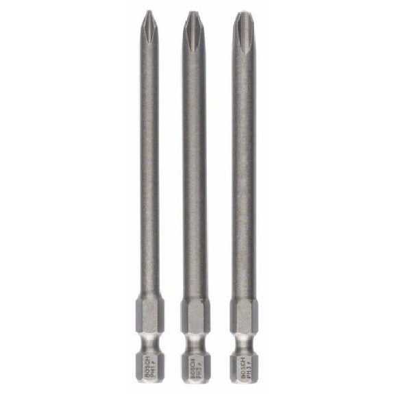 Schrauberbit-Set Extra-Hart, 3-teilig, PH1, PH2, PH3, 89 mm-Beschreibung lesen