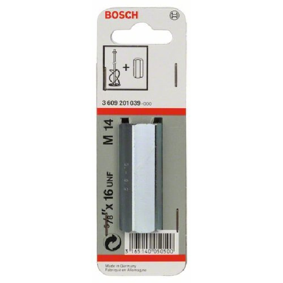 Adapter für Rührkörbe, Länge: 60 mm, mit Innengewinde 5/8"-16 UN-2a Adapter für Rührkörbe, Länge: 60 mm, mit Innengewinde 5/8"-16 UN-2a-Beschreibung lesen