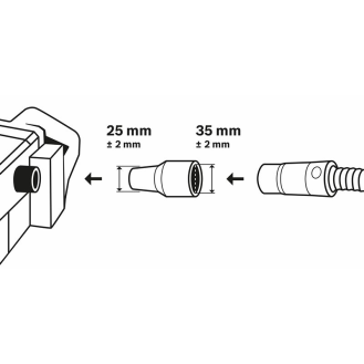 Anschlussstutzen, Adapter für Fremdabsaugung, 35/25 mm-Beschreibung lesen