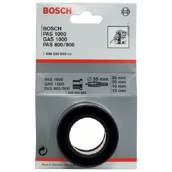 Adapter für Bosch-Sauger, 35 mm, für Anschluss 19 mm Schlauch Adapter für Bosch-Sauger, 35 mm, für Anschluss 19 mm Schlauch-Beschreibung lesen