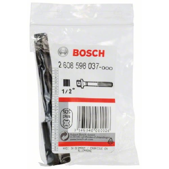 Adaptador SDS-plus a macho 1/2" - BOSCH 2608598037-Leer más