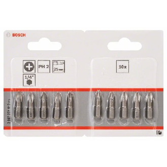 Schrauberbit Extra-Hart, PH 2, 25 mm, 10er-Pack, im Blister-Beschreibung lesen