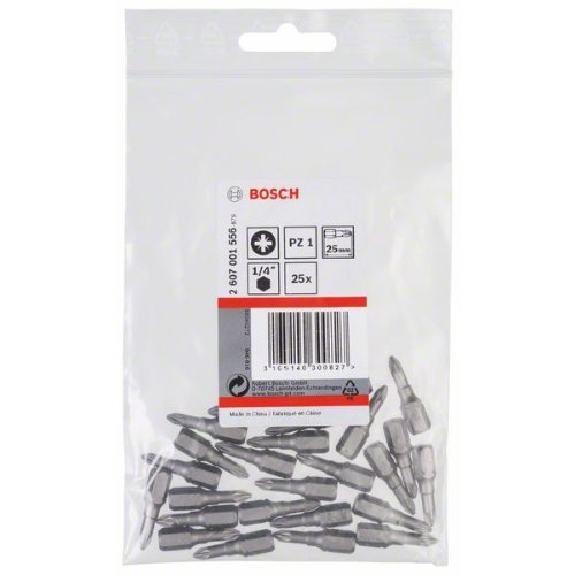 Schrauberbit Extra-Hart, PZ 1, 25 mm, 25er-Pack Schrauberbit Extra-Hart, PZ 1, 25 mm, 25er-Pack-Beschreibung lesen