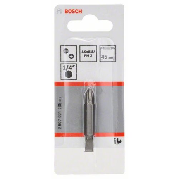 Doppelklingenbit, S 1,0 x 5,5, PH2, 45 mm-Beschreibung lesen