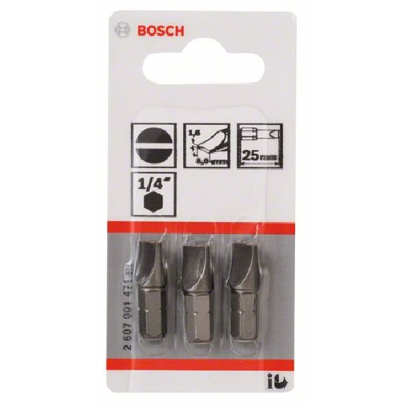 Schrauberbit Extra-Hart, S 1,6 x 8,0, 25 mm, 3er-Pack Schrauberbit Extra-Hart, S 1,6 x 8,0, 25 mm, 3er-Pack-Beschreibung lesen