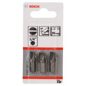 Schrauberbit Extra-Hart, S 1,6 x 8,0, 25 mm, 3er-Pack-Beschreibung lesen