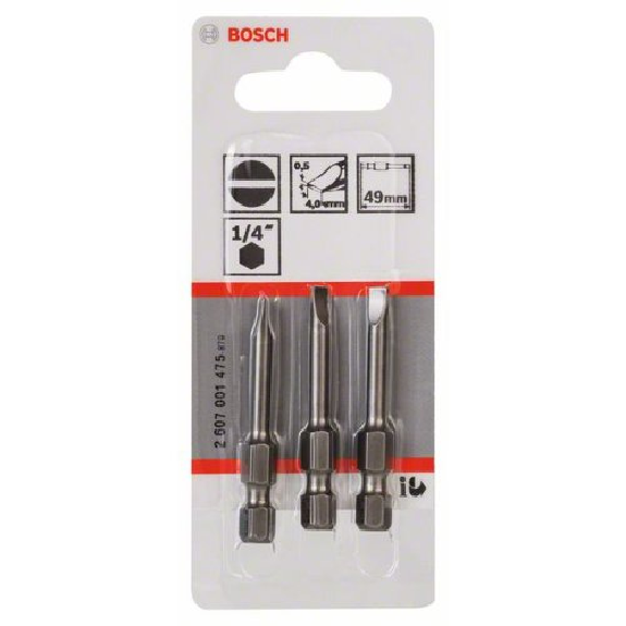 Schrauberbit Extra-Hart, S 0,5 x 4,0, 49 mm, 3er-Pack Schrauberbit Extra-Hart, S 0,5 x 4,0, 49 mm, 3er-Pack-Beschreibung lesen