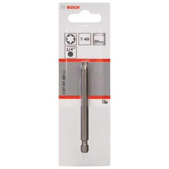 Schrauberbit Extra-Hart, T40, 89 mm, 1er-Pack Schrauberbit Extra-Hart, T40, 89 mm, 1er-Pack-Beschreibung lesen