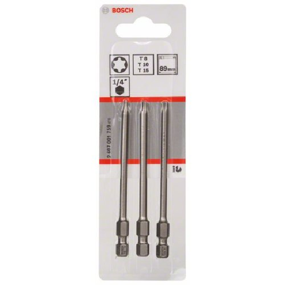 Schrauberbit-Set Extra-Hart, 3-teilig, T8, T10, T15, 89 mm Schrauberbit-Set Extra-Hart, 3-teilig, T8, T10, T15, 89 mm-Beschreibung lesen