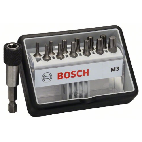 Schrauberbit-Set Robust Line M Extra-Hart, 12 + 1-teilig, 25 mm, Torx-Beschreibung lesen