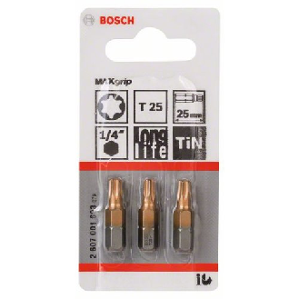 Schrauberbit Max Grip, T25, 25 mm, 3er-Pack-Beschreibung lesen